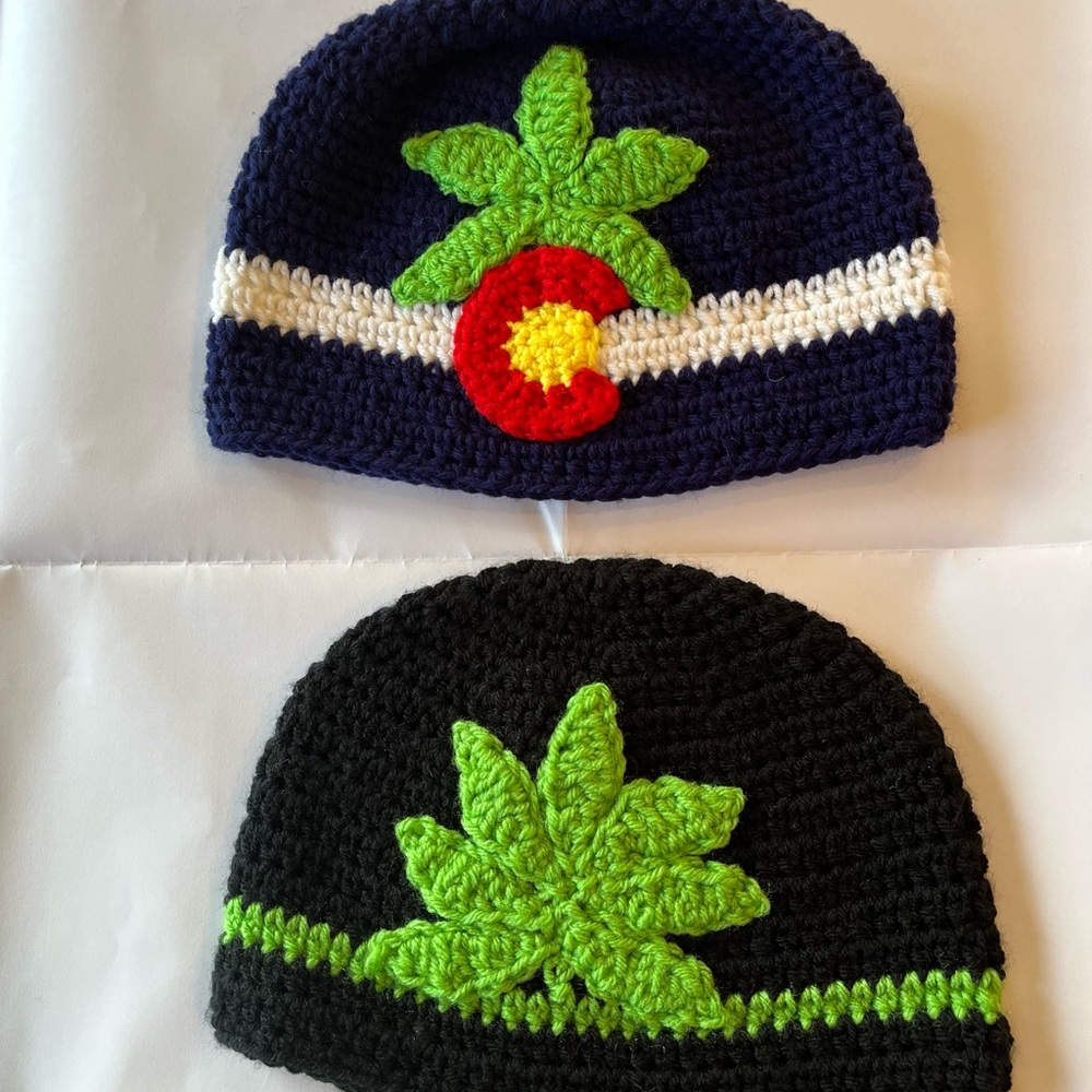 2 Handmade Beanies NWOT